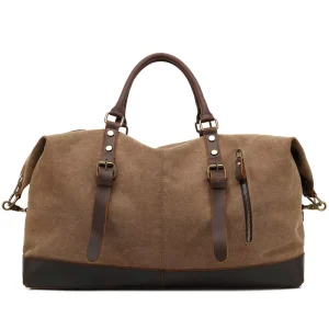 Dual Use Neutral Large Capacity Travel Bag Luggage Bag Casual Canvas Handbag One Shoulder Crossbody Travel Bag
