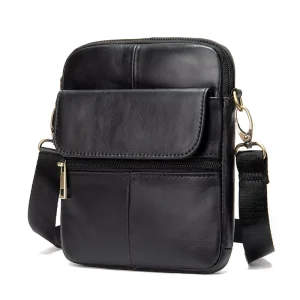 Durable Casual Vintage Men’s Leather Shoulder Bag Cross Body Messenger Bag for Laptop Travel Briefcase