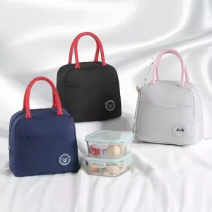 Durable Eco Friendly Insulated Lunch Tote Bag for Kids Large Capacity Cute Lunch Box with Compartments for School