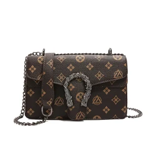 Durable Retro Lady Messenger Bag Equipped with a Chain Strap Can Be Used As a Shoulder Bag with a Unique Design