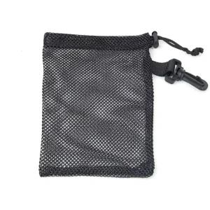 Durable Reusable Multi Functional Polyester Mesh Sea Shell Collection Storage Bag Lady Vintage Black Fashion Drawstring Custom