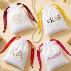 Eco Friendly Cotton Gauze Fabric Drawstring Bag Round Bottom Reusable Produce Bags For Fridge Grocery Bulk