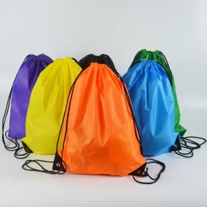 Eco Friendly Customizable Drawstring Backpack & Cinch Bag Polyester Material for Gym Beach Sports & Promotional Use