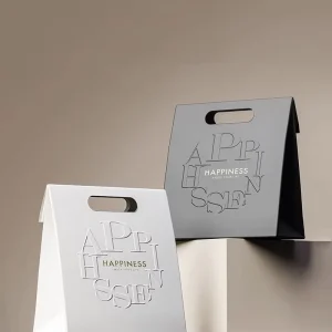 Eco Friendly Customizable Paper Shopping Bags White Card Paper Recyclable Durable Various Sizes for Retail Packaging