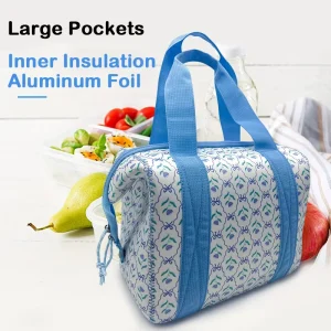 Eco Friendly Insulated Lunch Bags Sublimation Printing Portable Food Carrying Bag for School Office Travel