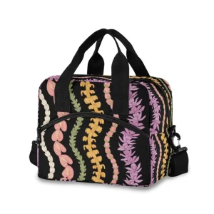 Eco Friendly Lunch Bag Custom Printing on Demand Hawaii Life Puakenikeni Polyester Thermal Insulated Lunch Cooler Bag