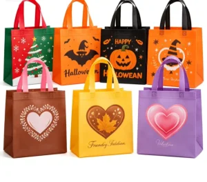 Eco Friendly Non Woven Bag Tote Bag Custom Printed Logo Reusable Shopping Bag Patch Handle Silk Screen Printing