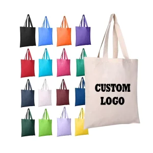Eco Friendly Reusable Designer Cloth Canvas Cotton Shopping Tote Bag With Custom Logo Printed