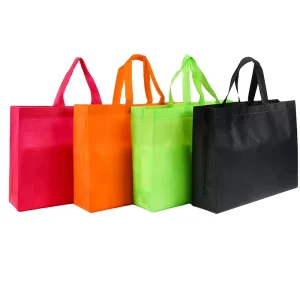 Eco Friendly Solid Color Non Woven Shopping Bag with Custom Logo Recycled Handle for Outdoor Use Customized Color Size