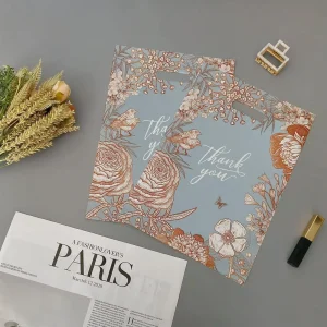 Eco-friendly LDPE Thank You Bags Custom Logo Floral Bird Die Cut Plastic Shopping Bags For Boutique Clothing Packaging