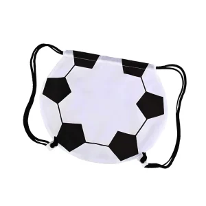 Eco friendly Polyester Outdoor Travel Backpack Creative Soccer Shaped Storage Bags Football Design Waterproof Drawstring Bags
