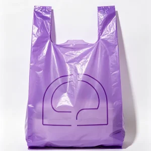 Elegant Purple Pattern Vest Bag Resistant High Strength Practical for Daily Store Packaging and African Market Bag
