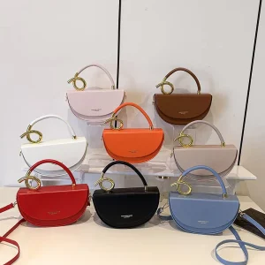 Elegant Saddle Box Bag Versatile Crossbody Handbag Premium Pu Leather For Daily Use Minimalist Women’s Saddle Bag