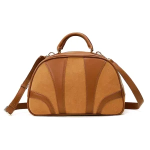 European American Retro Style PU Women’s Saddle Bag Crossbody Hand Carrying Magnetic Buckle Closure Autumn Season
