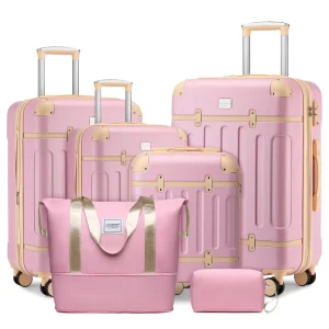 Expandable Water Resistant Large Capacity Outdoor Travel Bags Luggage Set Make up Travel Essentials