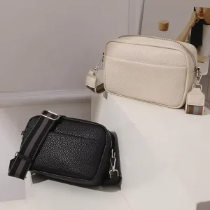 FS9298 New Fashion Small Crossbody Bag Wide Flower Adjustable Strap Handbag Women Purse Tassel Faux Leather Bags