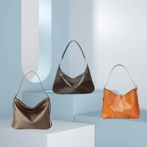 FSR675 Genuine Leather Women’s Shoulder Bag Crossbody Bag Vintage Cowhide Large Capacity Tote Bag
