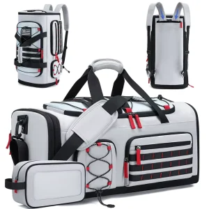 Factory 45L Unisex Eco Friendly Waterproof Portable Polyester Travel Backpack for Outdoor Sports Gym Custom Printed Logo Zipper