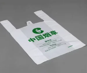 Factory Custom Handle Shopping Vest Bag Biodegradable for Grocery T-shirt Clear Bag with Your Brand