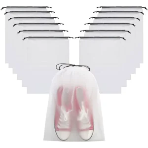Factory Custom Logo Drawstring Shoes Bag Travel Sorting Storage Bags Frosted