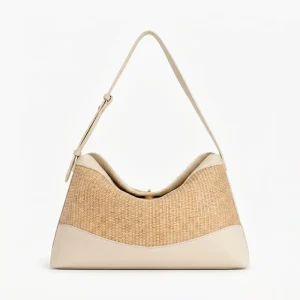 Factory Custom New Raffia Candy Woven Pattern Women Purse and Handbags Straw Woven Summer Shoulder Vintage Crossbody Bags