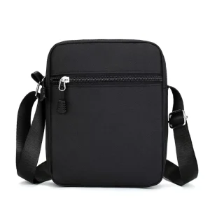 Factory Customized logo Oxford Men Shoulder Bag Durable Mini Black Mobile Phone Bag Waist Pack Cross Body Bag