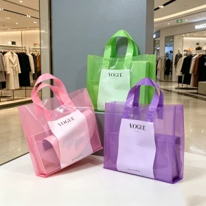 Factory Direct Custom Logo Quick Response Durable Die Cut Plastic Bag High Quality Die Cut Shopping Bag for Retail Supermarket