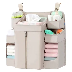 Factory Direct From China Eco-Friendly Square Baby Diaper Caddy Organizer Nursery Bag with Folding Function