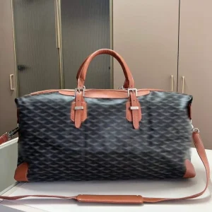 Factory Direct Genuine Leather Fashion Weekender Travel Bag Women Large Capacity Leather Duffle Bag Polyester Zipper Handbag