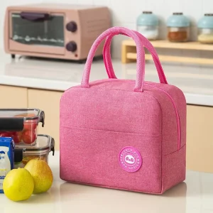 Factory Direct Insulated Bento Lunch Box with Zipper Closure Polyester Material Water Resistant for Kids School Use