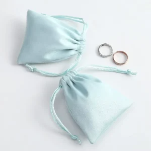 Factory Direct Sales Customizable Luxury Jewelry Packaging Bags for Rings Necklaces Velvet Storage Bags Drawstring Closure