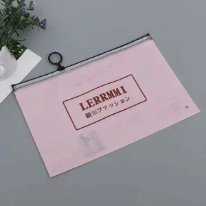 Factory Directly Supply PE Clear with Transparent Zipper Hand Shopping Bag for Clothes Wine and Gifts for Gravure Printing