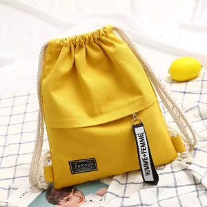 Factory Drawstring Backpack Canvas Drawstring Bag Cotton Drawstring Backpack