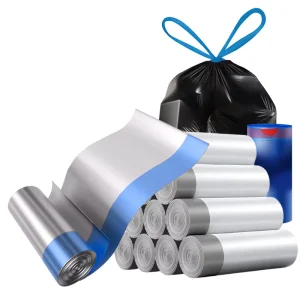 Factory Drawstring Plastic Garbage Bag Custom Size Trash Plastic Garbage Bag Disposable Trash Bag Garbage Bag