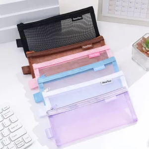 Factory Lightweight Transparent Folder Durable Zipper File Bags for Organize Cosmetics Skincare Products