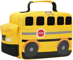 Factory Logo Customization Insulated Lunch Box for Kids Boy Girls School Bus Style Lunch Bags Reusable Cooler Tote Bag