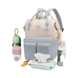 Factory Multifunctional Diaper Bag for New Mother Baby Insulated Cross Border Pad Zipper Closure Comfortable Shoulder