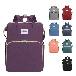 Factory OEM ODM Custom Mummy Bag With Bed Cradle Baby Backpack Diaper Bag With Changing Station Mother Baby Care Bag
