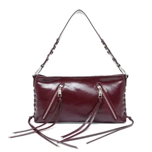 Factory Outlet Retro Large Capacity Women’s PU Bagr All-Match Handbag Rivet Lanyard Single Strap Wrist Travel Shoulder
