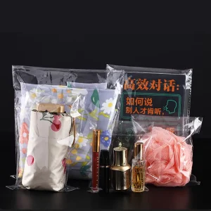 Factory Price Customized Packaging Resistant Transparent PE Stretch Polypropylene OPP Bags With Self Adhesive