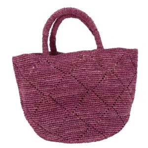 Factory Price Tote Beach Woven Raffia Straw Bag for Women Striped Raffia Straw Bag Handbag