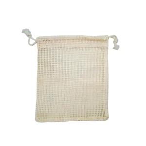 Factory Spot Natural Organic Cotton Mesh Tote Bag Printed Logo Handicraft Design Drawstring Closure Custom Size Fruit Vegetable