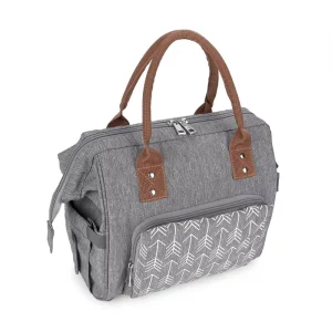 Factory Supply Modern Baby Travel Bag Set Polyester Diaper Storage Designer Print Logo Feature Water Resistant