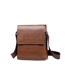Factory Unisex Crossbody Bags Crazy Horse Leather Messenger Bag Genuine Leather Shoulder Bags Vintage Polyester Lining