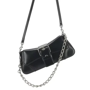 Famous Brand Vintage Trending Underarm Shoulder Bags With Chain Strap Leather Mini Clutch Handbags Cover Closure