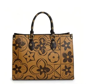 Famous Designer Women’s Travel Handbag Big Shoulder Custom Printed Logo High Quality