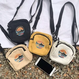 Fashion Canvas Messenger Bag Long Strip Single Shoulder Bag