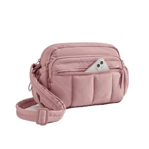 Fashion Cross Body Purse Mini Crossbody Bags for Women Travel Purse Puffy Shoulder Handbag Wallet with RFID Blocking Slots