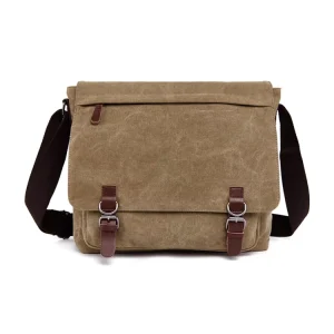 Fashion Crossbody Messenger Shoulder Bag Classic Vegan Canvas for Men
