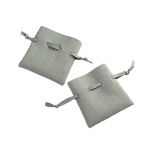 Fashion Custom Thick Luxury Suede Dustproof Drawstring Closure Jewelry Gift Packaging